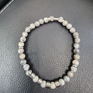 Men Bracelet made with natural stones and stainless steel materials